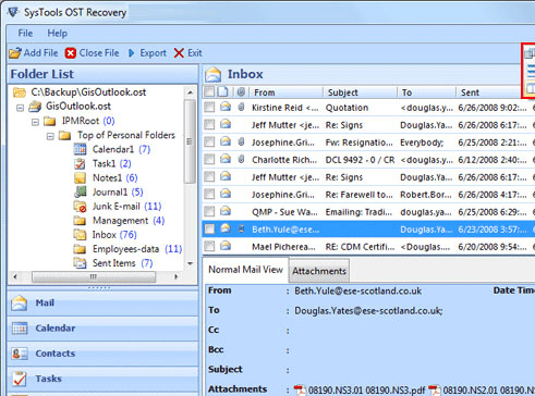 Convert Outlook OST to PST 2010 Screenshot 1