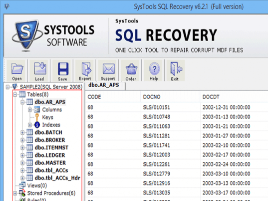 Repair Corrupt MS SQL Database Screenshot 1