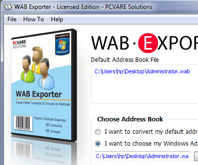 Import WAB Contacts to Outlook 2010 Screenshot 1