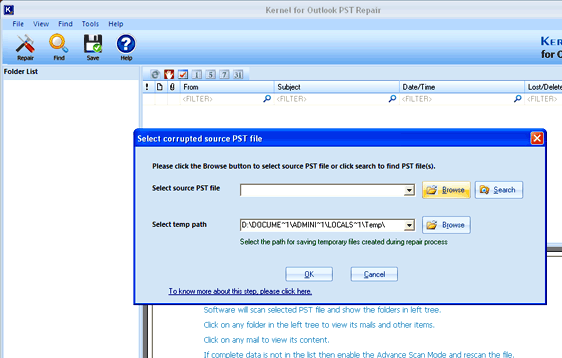 Kernel Outlook PST Repair Screenshot 1