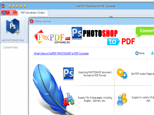 FoxPDF PhotoShop to PDF Converter Screenshot 1