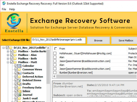 MS Exchange Repair 2003 Screenshot 1