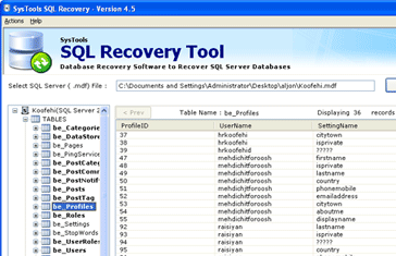 Recover Corrupt SQL Server Database Screenshot 1