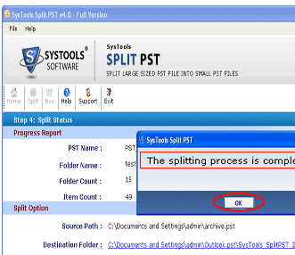 Trim Outlook PST File Screenshot 1