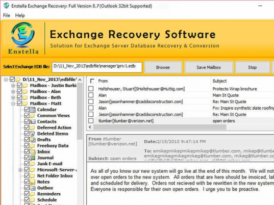 EDB to PST Free Software Screenshot 1