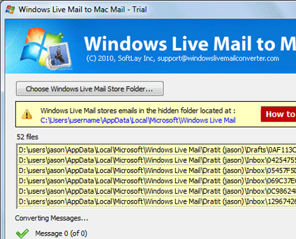 Export Windows Mail to Apple Mail Screenshot 1