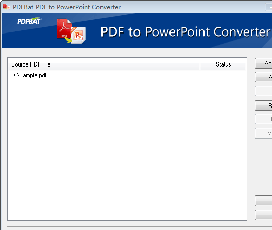 PDFBat PDF to PowerPoint Converter Screenshot 1