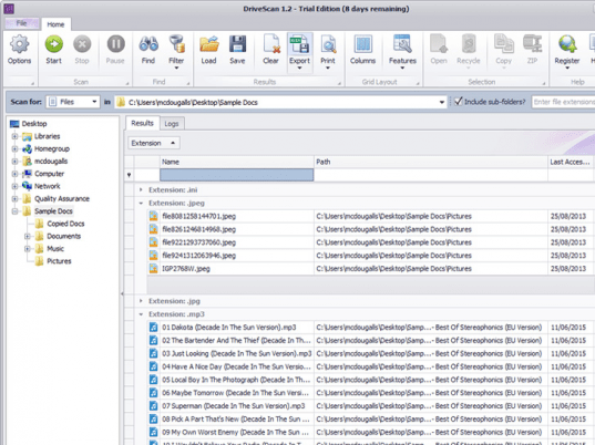 DriveScan File Explorer Screenshot 1