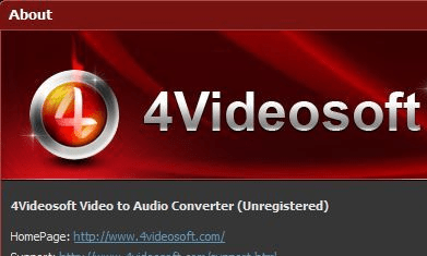 4Videosoft Video to Audio Converter Screenshot 1
