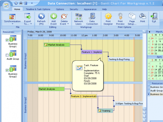 Gantt Chart for Workgroup Screenshot 1
