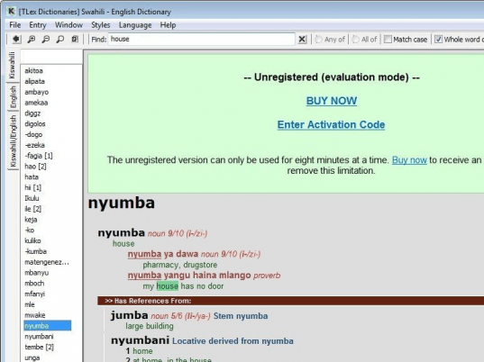 Swahili - English Dictionary Screenshot 1
