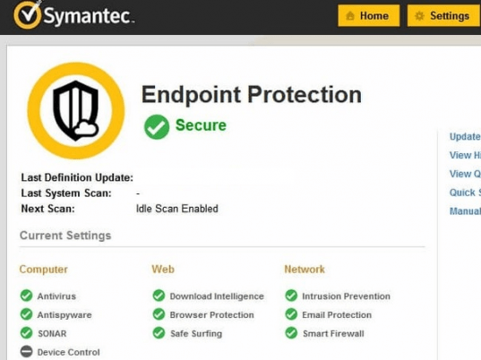 Symantec Endpoint Protection Screenshot 1