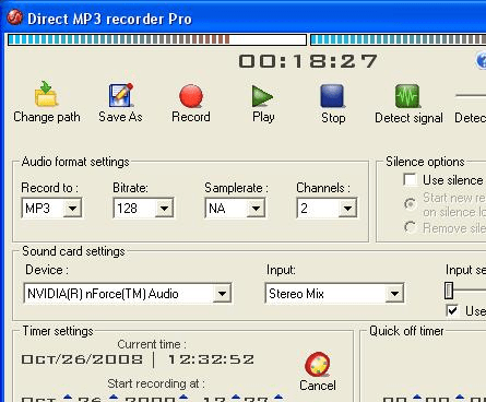 Direct MP3 Recorder Free Screenshot 1