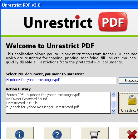 PDF Restrictions Removal Screenshot 1