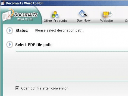 Docsmartz Word To PDF converter Screenshot 1