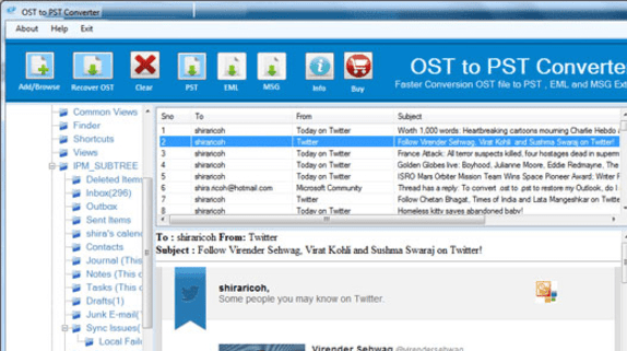 OST to PST Converter Screenshot 1