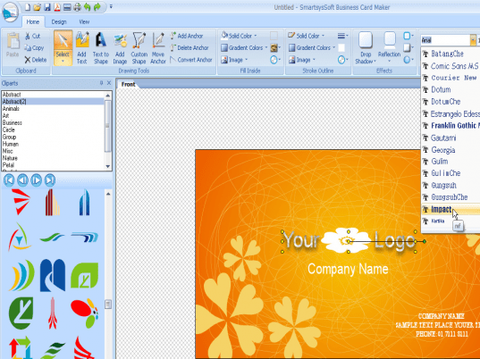 SmartsysSoft Business Card Maker Screenshot 1