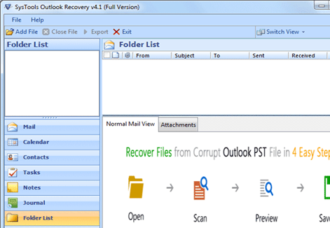 Outlook 2010 Recovery Screenshot 1