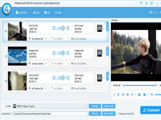 4Videosoft M2TS Converter Screenshot 1
