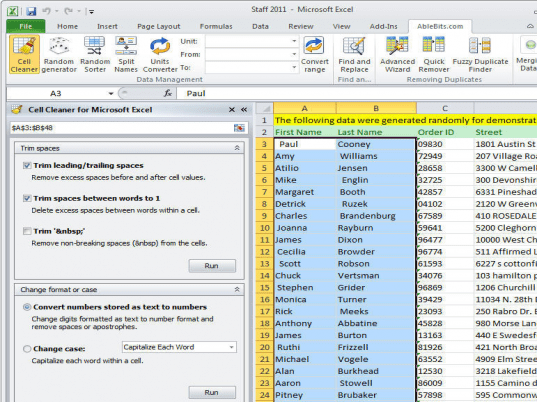 Cell Cleaner for Microsoft Excel Screenshot 1