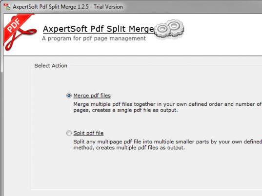 AxpertSoft Pdf Merge Split Screenshot 1