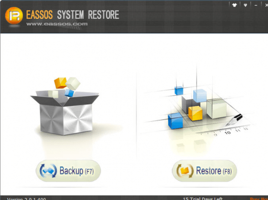 Eassos System Restore Screenshot 1