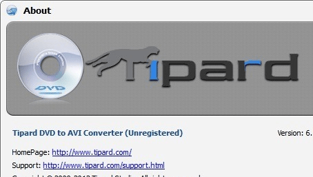 Tipard DVD to AVI Converter Screenshot 1