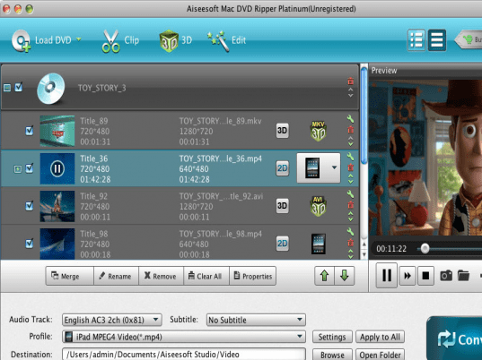 Aiseesoft Mac DVD Ripper Platinum Screenshot 1