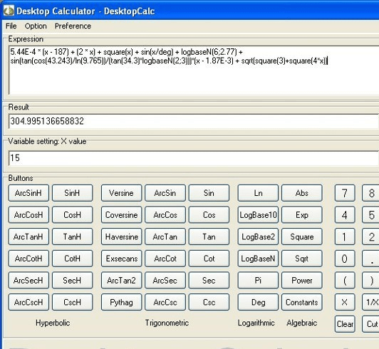 DesktopCalc Screenshot 1