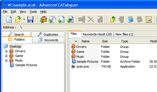 Advanced CATaloguer Screenshot 1