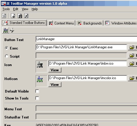 IE Toolbar Manager Screenshot 1