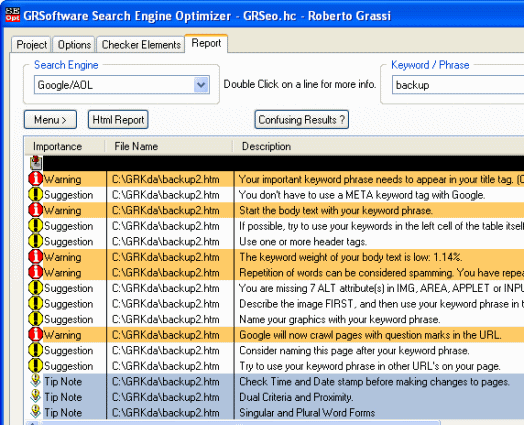 GRSeo - Search Engine Optimizer Screenshot 1
