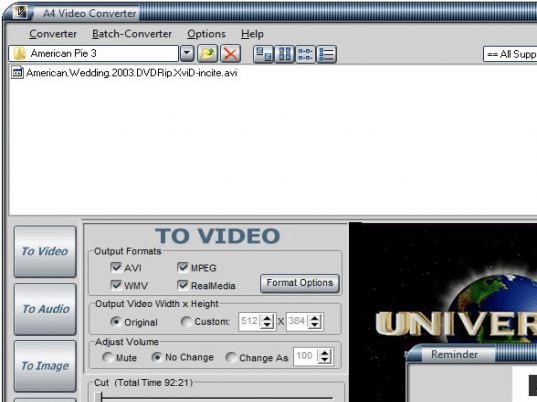 A4 Video Converter Screenshot 1