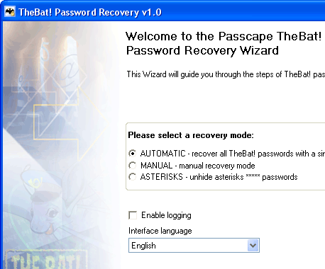 TheBat! Password Recovery Screenshot 1