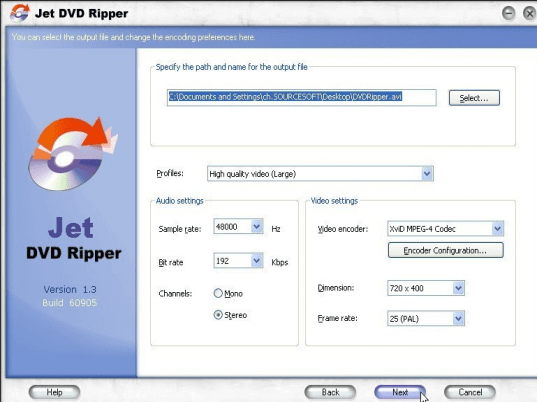 Jet DVD Ripper Screenshot 1