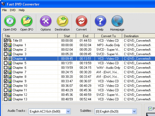 Fast DVD Converter Screenshot 1