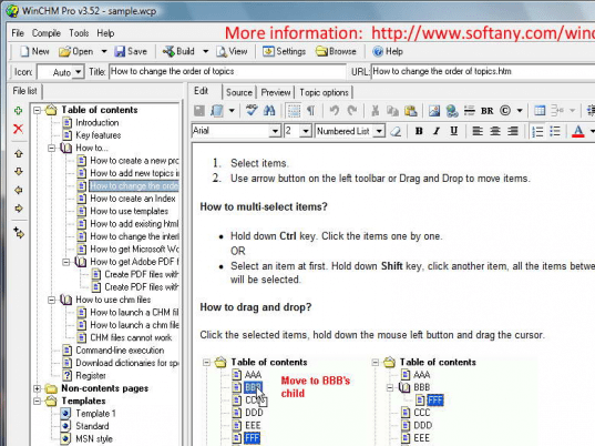 WinCHM - help authoring software Screenshot 1