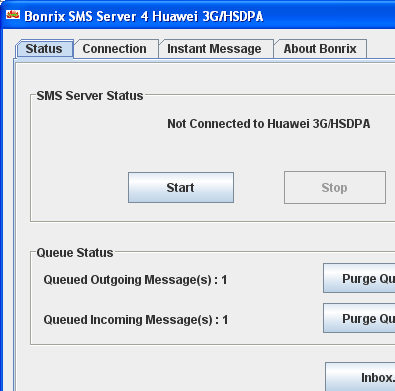 Bonrix SMS Server 4 Huawei 3G/HSDPA Screenshot 1