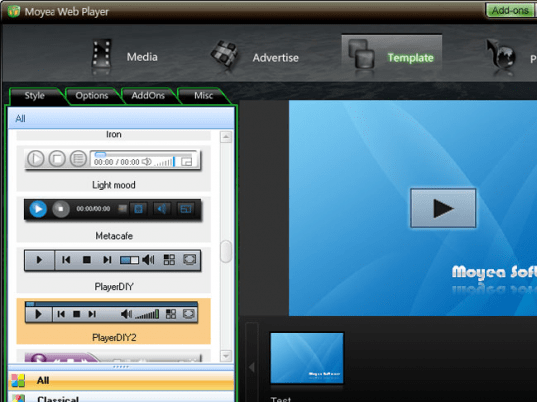 Moyea Web Player Screenshot 1