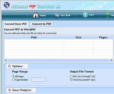 Advanced PDF To Word Screenshot 1