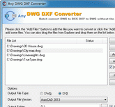 DWG to DXF Converter 2010.7 Screenshot 1