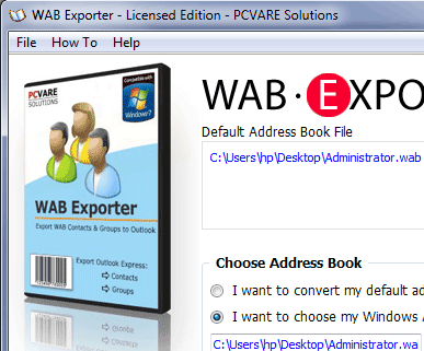 Import WAB into Outlook Screenshot 1