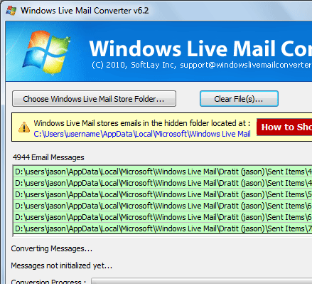 Migrate Windows Mail to Outlook Screenshot 1