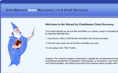 DataNumen Data Recovery Screenshot 1