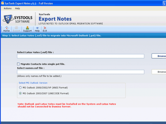 Convert NSF to PST Files Screenshot 1