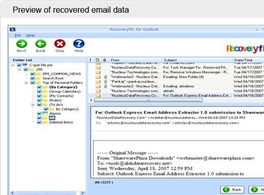 Outlook 2007 Repair Screenshot 1