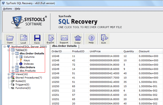 SQL 2008 Recovery Screenshot 1