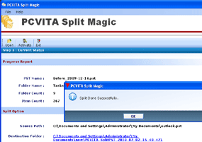 Split Outlook PST Tool Screenshot 1