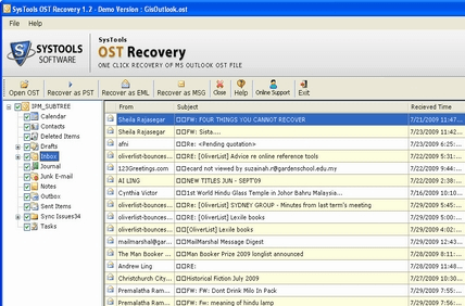 Open a OST2PST File Screenshot 1
