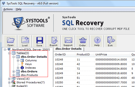 Toolbox to restore MDF files Screenshot 1